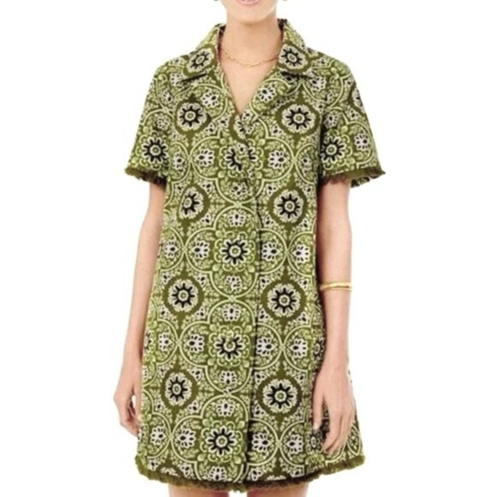 Tuckernuck Marley Dress in Moss Medallion Green - Size S